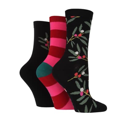 Multi 3pk Seasonal Socks