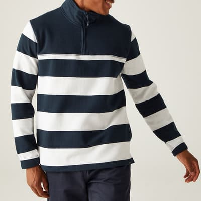 Navy/White Agilno Half Zip Sweatshirt