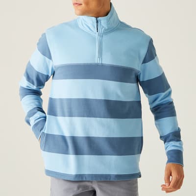 Blue Agilno Half Zip Sweatshirt