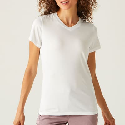 White Fingal V Neck T-Shirt