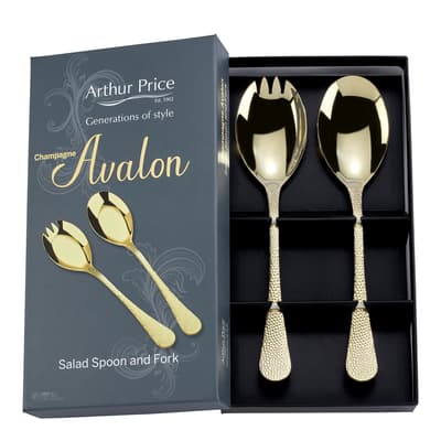 Set of 2 Avalon Champagne Salad Servers