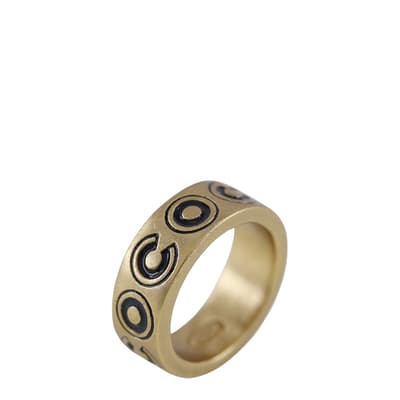 Gold Plated Chanel Coco Mark Ring - AB