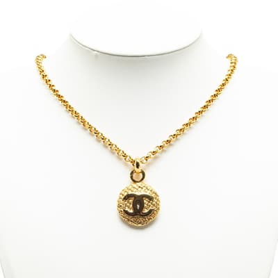 Gold Plated Chanel Necklace - A