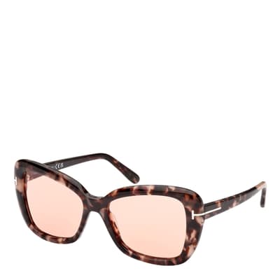 Women's Tom Ford Pink Tortoise Sunglasses 55mm