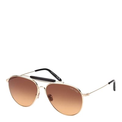 Men's Tom Ford Gold Sunglasses 59mm