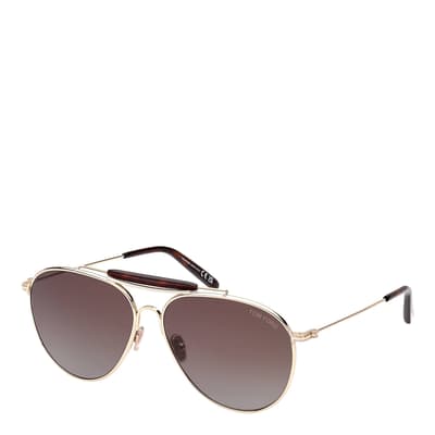 Men's Tom Ford Rose Gold Sunglasses 59mm