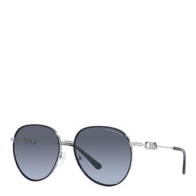 Silver Blue Tortoise Empire Sunglasses 58mm