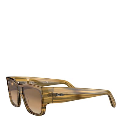 Striped Yellow Wayfarer Nomad Sunglasses