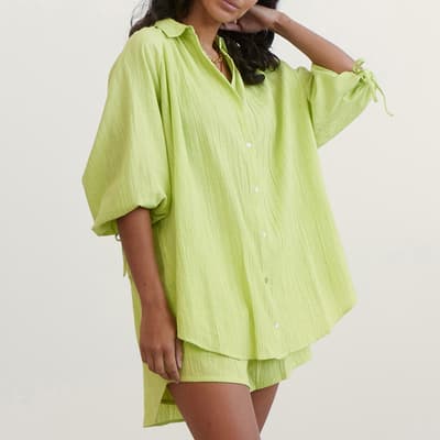 Lime  Dobby La Ponche Shirt