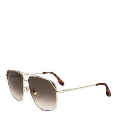 Gold Choccolate Aviator Sunglasses 61mm