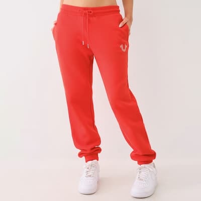 Red Crystal Classic Cotton Blend Joggers