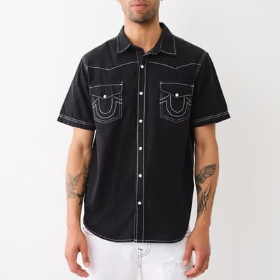 Black Dyed Western Cotton Shirt