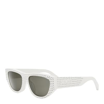 Women's White Celine Sunglasses 55mm