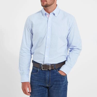 Blue/Pink Holt Oxford Cotton Shirt