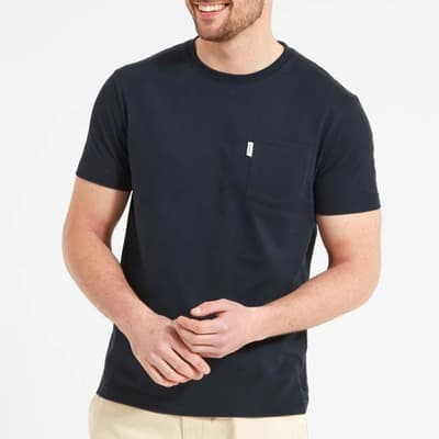 Navy Towan Cotton T-Shirt