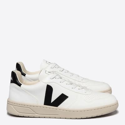 Men's White/Black V-10 Trainers