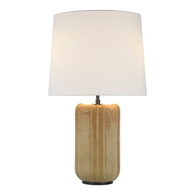 Minx Large Table Lamp in Yellow Oxide with Linen Shade