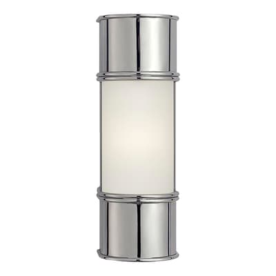 Oxford 12" Bath Sconce in Chrome with Frosted Glass
