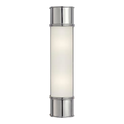 Oxford 18" Bath Sconce in Chrome with Frosted Glass