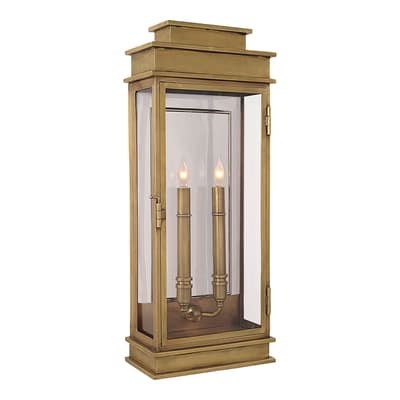 Linear Lantern Tall in Antique-Burnished Brass