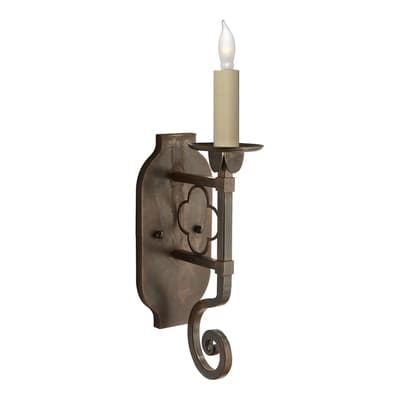Margarite Single Sconce in Aged Iron