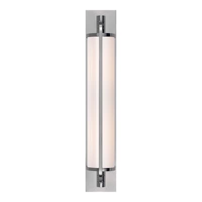 Keeley Tall Pivoting Sconce in Chrome with White Glass