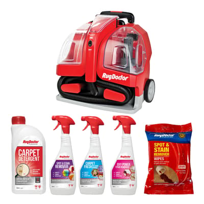 Portable Spot Cleaner Bundle with Cleaning Chemicals