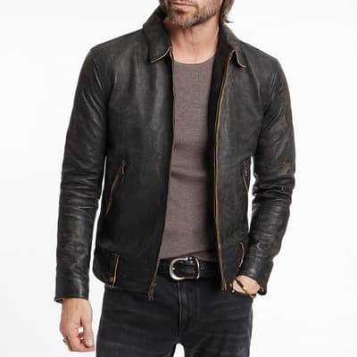 Black Sorcha Leather Blouson Jacket