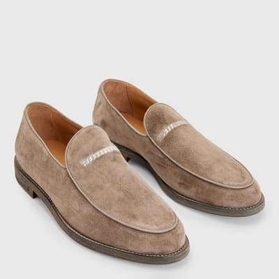 Taupe Antwerp Leather Loafers