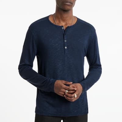 Dark Blue Danville Regular Fit Wool Blend Top