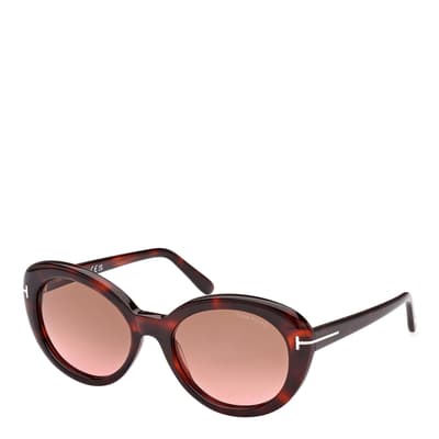 Women's Red Tom Ford Lily Sunglasses 55mm