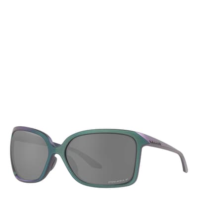 Matte Silver, Blue Colorshift Wildrye Sunglasses