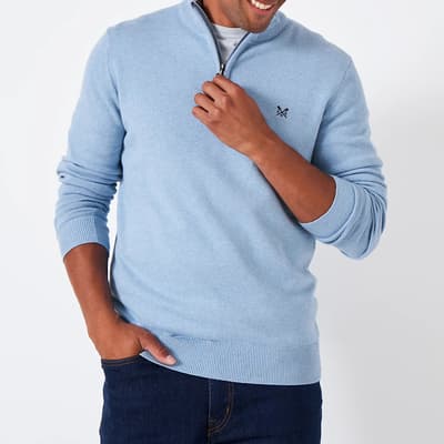 Light Blue Cotton Sweatshirt