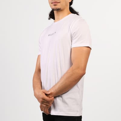White Logo Chest Cotton T-Shirt