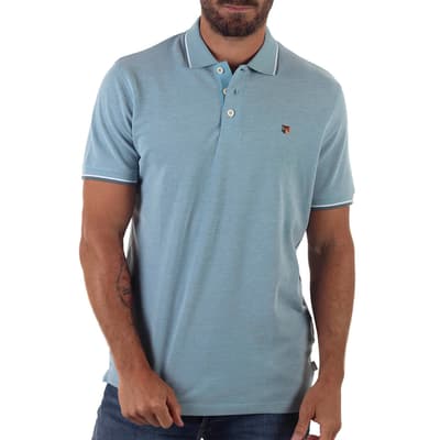 Blue Contrast Piping Polo