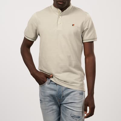 Pale Green Collarless Polo