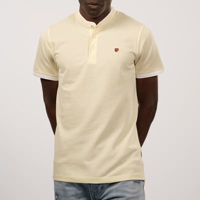Pale Yellow Collarless Polo