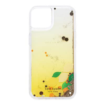 Lemon Drop Liquid Glitter iPhone 14 Case