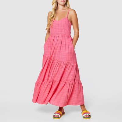  Pink A-Line Maxi Dress