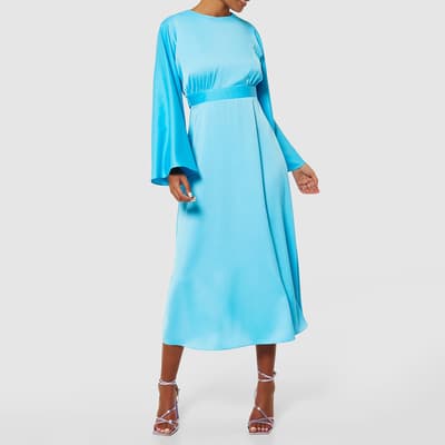  Aqua Blue  A-Line Dress