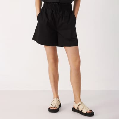 Black Alya Cotton Shorts