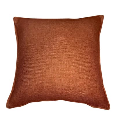 Faux Linen Cinnamon Cushion With Flange 45 X