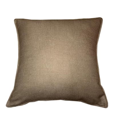 Faux Linen Taupe Cushion With Flange 45 X 45