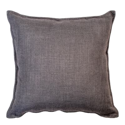 Faux Linen Slate Cushion With Flange 45 x 45 cm