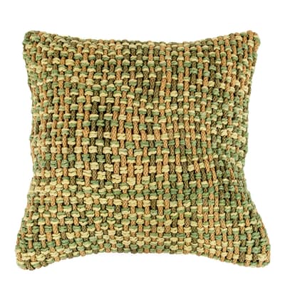 Hand Woven Olive Cross Over  45 x 45 cm