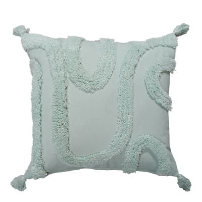 Fibre Filled- Cotton Tuftedd Woven Cushion 45 x 45 cm
