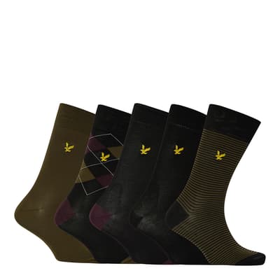 Multi 5 Pack Formal Socks