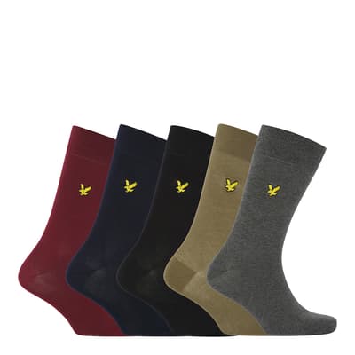 Multi 5 Pack Formal Socks