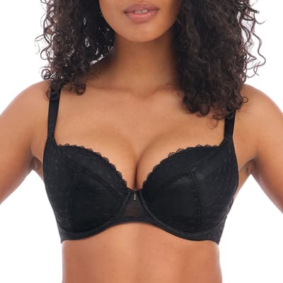 Black Signature Padded Plunge Bra