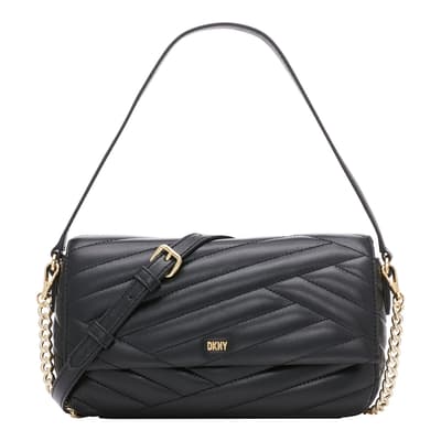 Black Gold Sara Flap Demi Crossbody Bag